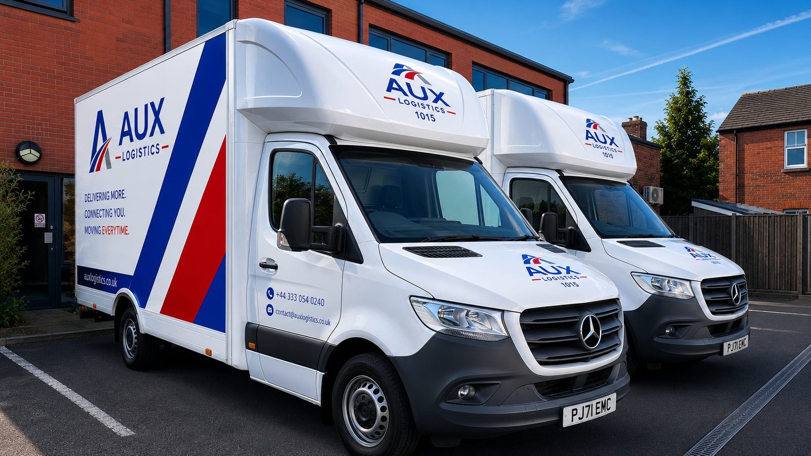 AUX Logistics Fleet — Small Van, Medium Panel Van and Large Panel Van